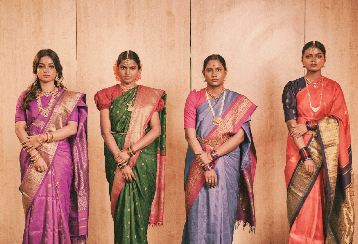 Red saree fashion
