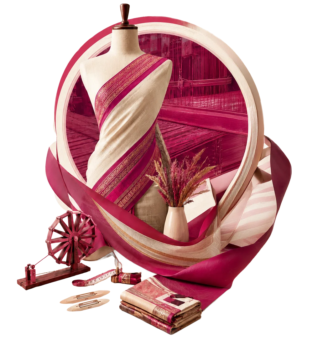 Colorful Indian handloom textiles
